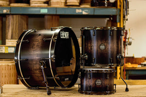 Batterie en cerisier finition smoke burst